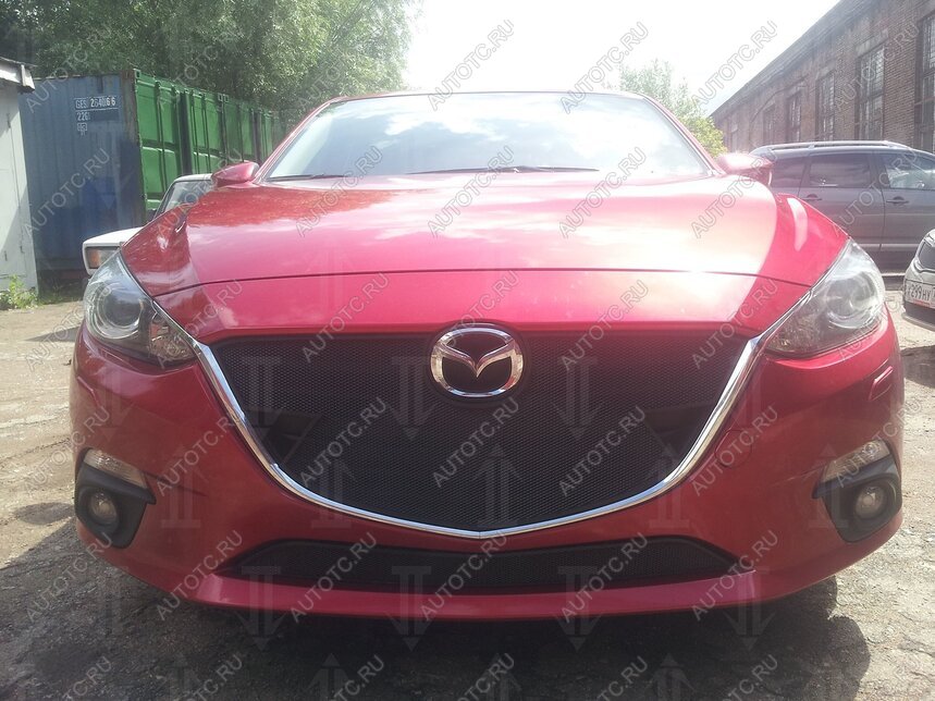 799 р. Зимняя заглушка решетки радиатора (низ) Стрелка11 Mazda 3/Axela BM дорестайлинг, хэтчбэк (2013-2016)  с доставкой в г. Нижний Новгород