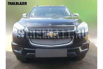 959 р. Защита радиатора (низ) Стрелка11 Стандарт Chevrolet Trailblazer GM800 дорестайлинг (2012-2016) (хром)  с доставкой в г. Нижний Новгород. Увеличить фотографию 2