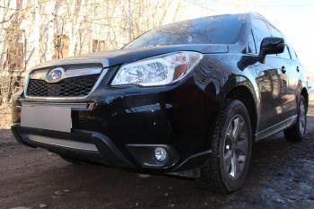 4 499 р. Защита радиатора (низ) Стрелка11 PREMIUM Subaru Forester SK/S14 дорестайлинг (2018-2021) (хром)  с доставкой в г. Нижний Новгород. Увеличить фотографию 2