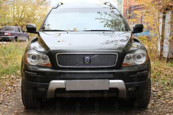 4 199 р. Защита радиатора (середина) Стрелка11 PREMIUM Volvo XC90 C рестайлинг (2006-2014) (хром)  с доставкой в г. Нижний Новгород. Увеличить фотографию 3