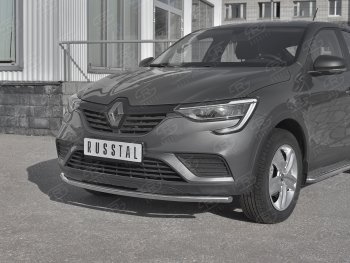 Защита переднего бампера (Ø42 мм, нержавейка) SLITKOFF Renault (Рено) Arkana (Аркана) (2019-2024)