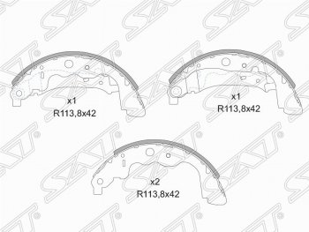 Колодки тормозные задние SAT Renault Kangoo KW0 дорестайлинг (2008-2013)