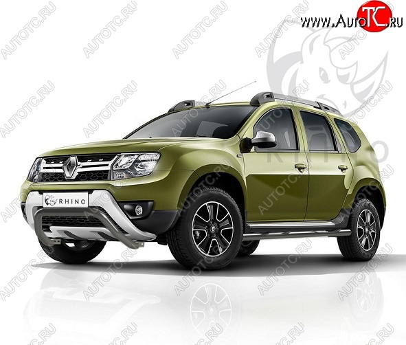 9 199 р. Защита переднего бампера (Ø63 мм волна, нержавейка) SLITKOFF  Renault Duster  HS (2015-2021) рестайлинг  с доставкой в г. Нижний Новгород