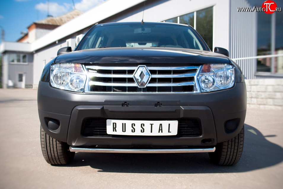 11 299 р. Одинарная защита переднего бампера диаметром 42 мм (4x2) SLITKOFF  Renault Duster  HS (2010-2015) дорестайлинг  с доставкой в г. Нижний Новгород