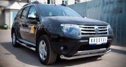 12 799 р. Одинарная защита переднего бампера диаметром 63 мм (4x4) SLITKOFF  Renault Duster  HS (2010-2015) дорестайлинг  с доставкой в г. Нижний Новгород. Увеличить фотографию 3