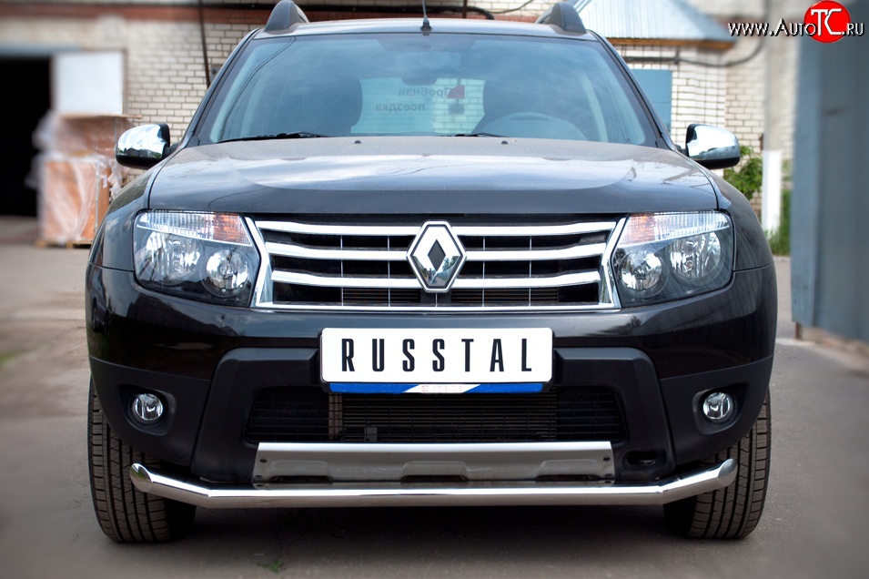 12 799 р. Одинарная защита переднего бампера диаметром 63 мм (4x4) SLITKOFF  Renault Duster  HS (2010-2015) дорестайлинг  с доставкой в г. Нижний Новгород