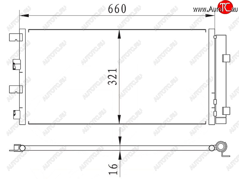 5 499 р. Радиатор кондиционера SAT Renault Duster HS дорестайлинг (2010-2015)  с доставкой в г. Нижний Новгород