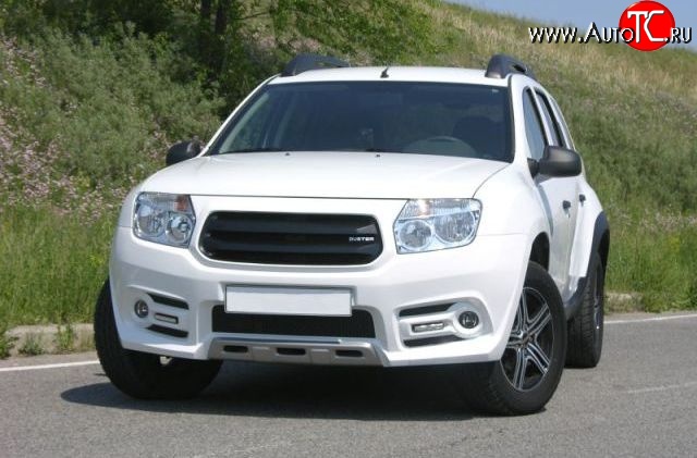 15 999 р. Передний бампер Sport Renault Duster HS дорестайлинг (2010-2015) (Неокрашенный)  с доставкой в г. Нижний Новгород