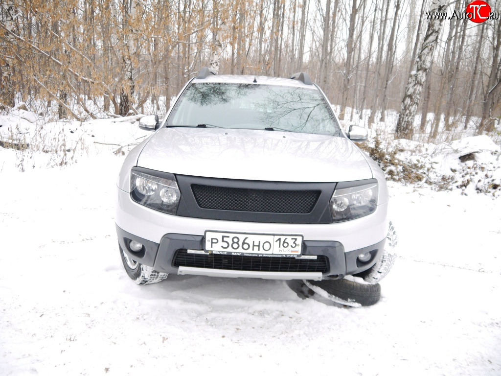 4 599 р. Решётка радиатора DM-Style Renault Duster HS дорестайлинг (2010-2015) (Без сетки, Неокрашенная глянец (под окраску))  с доставкой в г. Нижний Новгород