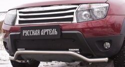 1 189 р. Зимняя заглушка решетки переднего бампера (с дхо и обвесом) РА Renault Duster HS дорестайлинг (2010-2015)  с доставкой в г. Нижний Новгород. Увеличить фотографию 3