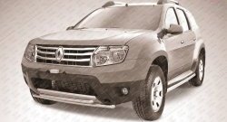 Двойная защита переднего бампера из труб диаметрами по 42 мм Slitkoff Renault (Рено) Duster (Дастер)  HS (2010-2015) HS дорестайлинг