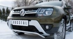 14 449 р. Защита переднего бампера (Ø42 мм волна, нержавейка) SLITKOFF  Renault Duster  HS (2015-2021) рестайлинг  с доставкой в г. Нижний Новгород. Увеличить фотографию 2