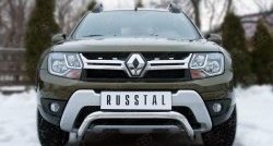 Защита переднего бампера (Ø63 мм волна, нержавейка) SLITKOFF Renault (Рено) Duster (Дастер)  HS (2015-2021) HS рестайлинг