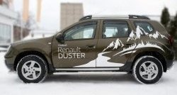 13 099 р. Широкая защита порогов (рестайлинг) Russtal Renault Duster HS дорестайлинг (2010-2015) (Защита порогов с со скосами на торцах (вариант 1))  с доставкой в г. Нижний Новгород. Увеличить фотографию 4