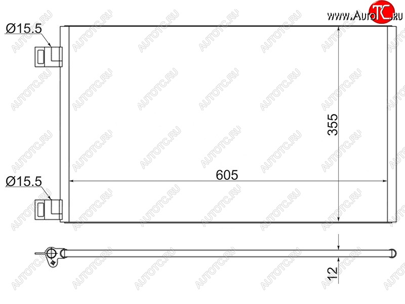 5 799 р. Радиатор кондиционера SAT  Renault Kangoo  KW0 (2008-2013) дорестайлинг  с доставкой в г. Нижний Новгород