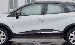 21 699 р. Порожки для ног (Ø42) SLITKOFF  Renault Kaptur (2016-2025) дорестайлинг, рестайлинг (лист - алюминий, профиль - нержавейка)  с доставкой в г. Нижний Новгород. Увеличить фотографию 4