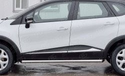 16 999 р. Защита порогов из круглой трубы диаметром 63 мм SLITKOFF  Renault Kaptur (2016-2024) дорестайлинг, рестайлинг  с доставкой в г. Нижний Новгород. Увеличить фотографию 4