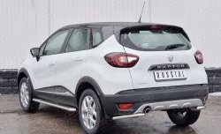 10 949 р. Защита заднего бампера (Ø42 мм уголки, нержавейка) Russtal Renault Kaptur дорестайлинг (2016-2020)  с доставкой в г. Нижний Новгород. Увеличить фотографию 2