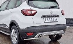 10 949 р. Защита заднего бампера (Ø42 мм уголки, нержавейка) Russtal Renault Kaptur дорестайлинг (2016-2020)  с доставкой в г. Нижний Новгород. Увеличить фотографию 3