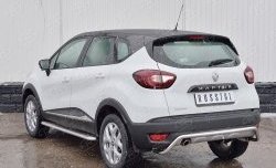 12 399 р. Защита заднего бампера (Ø42 мм волна, нержавейка) SLITKOFF  Renault Kaptur (2016-2020) дорестайлинг  с доставкой в г. Нижний Новгород. Увеличить фотографию 2