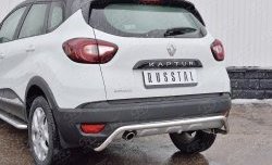 12 399 р. Защита заднего бампера (Ø42 мм волна, нержавейка) SLITKOFF  Renault Kaptur (2016-2020) дорестайлинг  с доставкой в г. Нижний Новгород. Увеличить фотографию 3