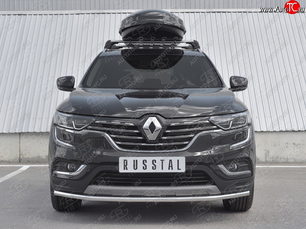 14 999 р. Защита переднего бампера (Ø42 мм, нержавейка) SLITKOFF  Renault Koleos  2 (2016-2025)  с доставкой в г. Нижний Новгород