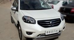 15 999 р. Одинарная защита переднего бампера диаметром 76 мм SLITKOFF Renault Koleos 1 Phase 2 (2011-2013)  с доставкой в г. Нижний Новгород. Увеличить фотографию 2