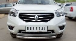 15 999 р. Одинарная защита переднего бампера диаметром 76 мм SLITKOFF Renault Koleos 1 Phase 2 (2011-2013)  с доставкой в г. Нижний Новгород. Увеличить фотографию 3