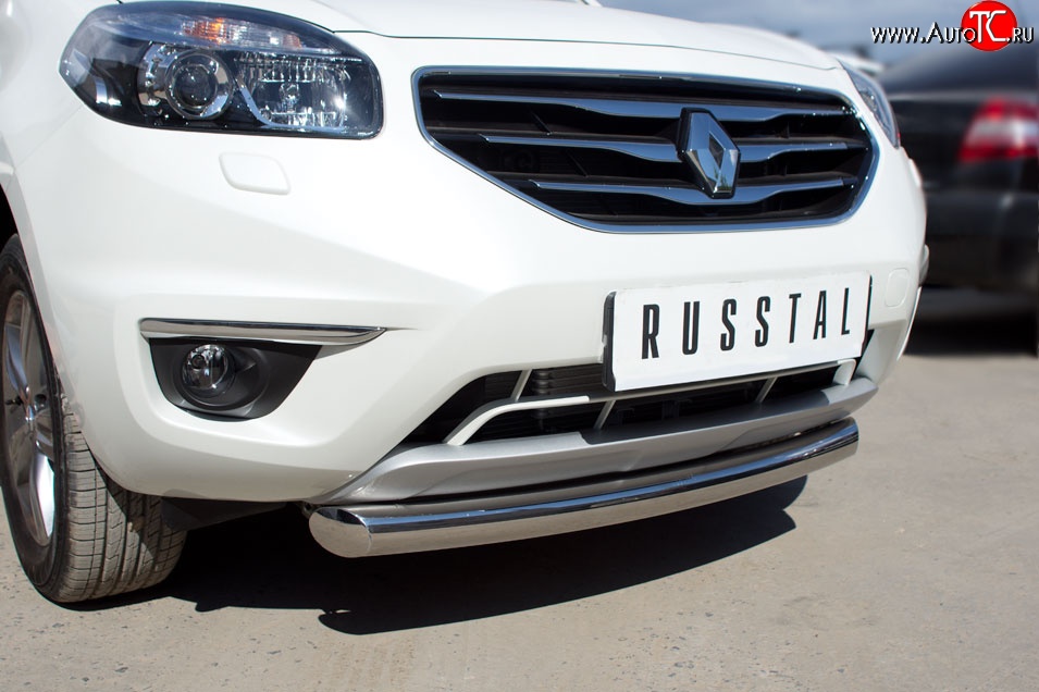 15 999 р. Одинарная защита переднего бампера диаметром 76 мм SLITKOFF Renault Koleos 1 Phase 2 (2011-2013)  с доставкой в г. Нижний Новгород