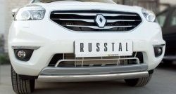 19 099 р. Защита переднего бампера (Ø75х42 мм, нержавейка) Russtal Renault Koleos 1 Phase 2 (2011-2013)  с доставкой в г. Нижний Новгород. Увеличить фотографию 3