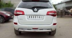 Одинарная защита заднего бампера из трубы диаметром 76 мм (рестайлинг) SLITKOFF Renault Koleos 1 Phase 2 (2011-2013)