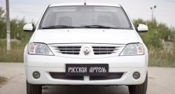 1 799 р. Защитная сетка решетки переднего бампера РА Renault Logan 1 дорестайлинг (2004-2010)  с доставкой в г. Нижний Новгород. Увеличить фотографию 2