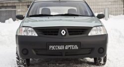 769 р. Зимняя заглушка решетки переднего бампера РА Renault Logan 1 дорестайлинг (2004-2010)  с доставкой в г. Нижний Новгород. Увеличить фотографию 2