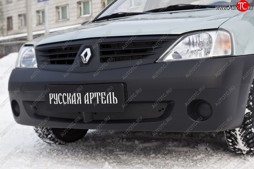 769 р. Зимняя заглушка решетки переднего бампера РА Renault Logan 1 дорестайлинг (2004-2010)  с доставкой в г. Нижний Новгород