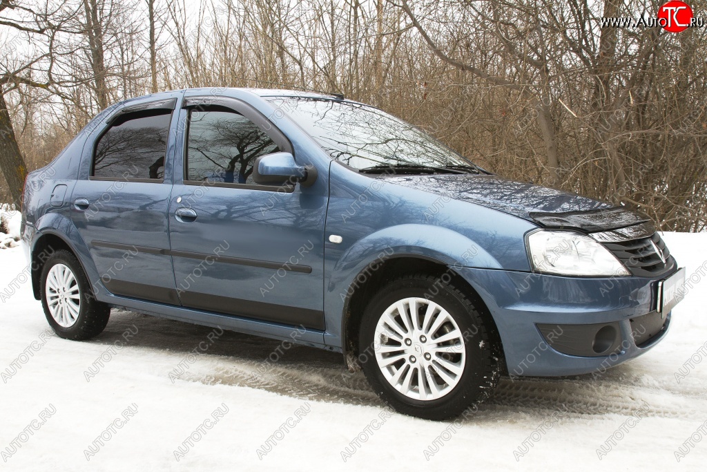 3 099 р. Молдинги RA (комплект)  Renault Logan  1 (2010-2016) рестайлинг (Поверхность глянец (под окраску), Неокрашенные)  с доставкой в г. Нижний Новгород