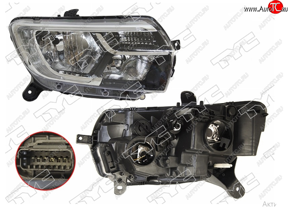 15 749 р. Правая фара TYC Renault Logan 2 рестайлинг (2018-2024)  с доставкой в г. Нижний Новгород