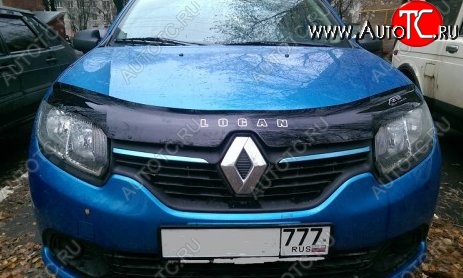 999 р. Дефлектор капота Russtal Renault Logan 2 рестайлинг (2018-2024)  с доставкой в г. Нижний Новгород