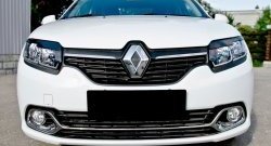 699 р. Реснички на фары RA Renault Logan 2 рестайлинг (2018-2024) (Неокрашенные)  с доставкой в г. Нижний Новгород. Увеличить фотографию 3