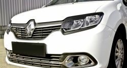 699 р. Реснички на фары RA Renault Logan 2 рестайлинг (2018-2024) (Неокрашенные)  с доставкой в г. Нижний Новгород. Увеличить фотографию 4