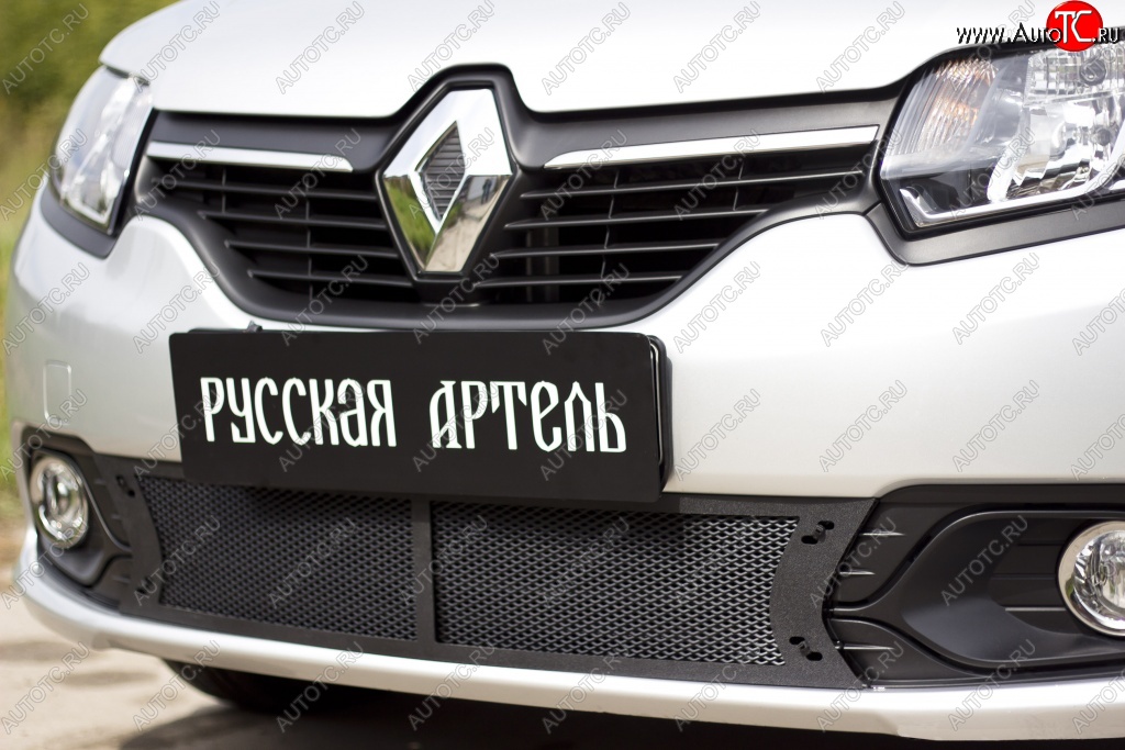 1 799 р. Защитная сетка в нижнюю часть бампера RA  Renault Logan  2 (2014-2018) дорестайлинг  с доставкой в г. Нижний Новгород