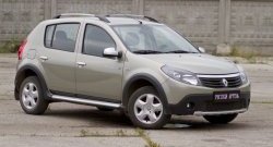 2 699 р. Молдинги дверей RA (узкие, комплект)  Renault Sandero  (BS) (2009-2014) (Поверхность шагрень)  с доставкой в г. Нижний Новгород. Увеличить фотографию 2