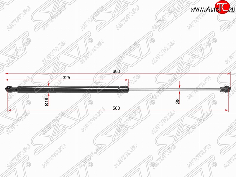 699 р. Газовый упор капота SAT  Renault Sandero  (B8) - Sandero Stepway  (B8)  с доставкой в г. Нижний Новгород