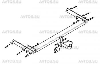 7 699 р. Фаркоп (условно-съемный шар) AvtoS  Seat Ateca  5FP (2016-2025), Skoda Kodiaq  NU7 (2017-2021), Volkswagen Tiguan  Mk2 (2016-2022)  с доставкой в г. Нижний Новгород. Увеличить фотографию 3