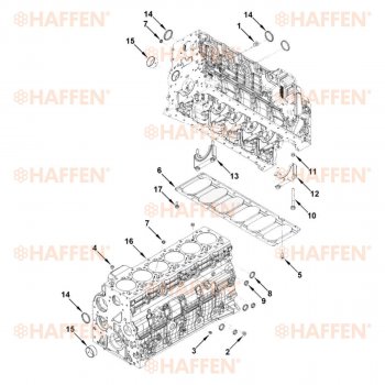 117 999 р. Блок цилиндров (6ISBe, 6ISDe V=6.7) HAFFEN ПАЗ 3204 дорестайлинг (2006-2011)  с доставкой в г. Нижний Новгород. Увеличить фотографию 11