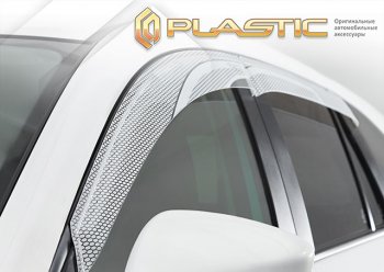 2 159 р. Ветровики дверей CA-Plastic  Volkswagen Taos (2020-2022) (Серия Art белая, без хром. молдинга)  с доставкой в г. Нижний Новгород. Увеличить фотографию 2