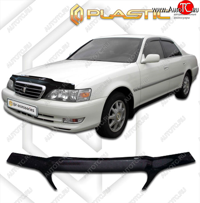 2 369 р. Дефлектор капота (exclusive) CA-Plastic  Toyota Cresta  X100 (1998-2001) рестайлинг (Classic чёрный, Без надписи)  с доставкой в г. Нижний Новгород