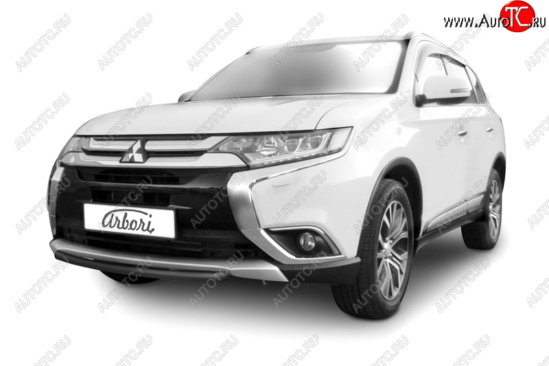 12 349 р. Защита переднего бампера (короткая диаметр 57 мм) Arbori Mitsubishi Outlander GF 2-ой рестайлинг (2015-2018)  с доставкой в г. Нижний Новгород