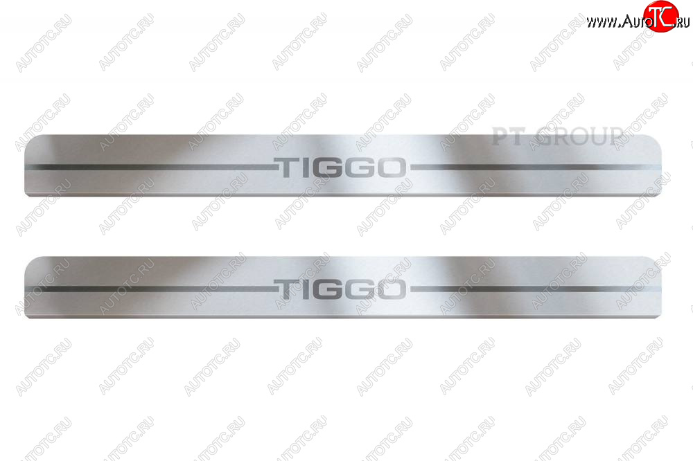 2 499 р. Пороги накладки Petroil Tuning Chery Tiggo 7 PRO (2019-2024) (полированная нержавейка)  с доставкой в г. Нижний Новгород