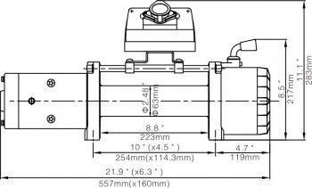 51 999 р. Лебёдка электрическая 12V 10000 lbs 4500 кг Runva Foton Sauvana (2014-2020) (Стальной трос)  с доставкой в г. Нижний Новгород. Увеличить фотографию 2