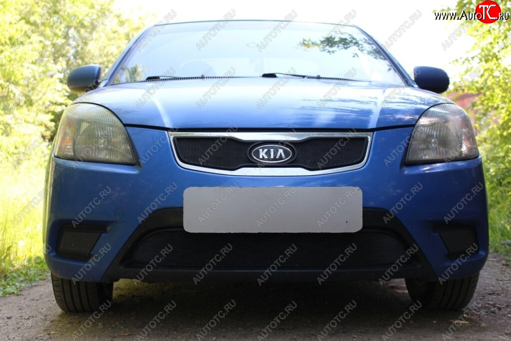 2 969 р.      Защита радиатора KIA RIO 2009-2011 black верх  KIA Rio  2 JB (2009-2011) рестайлинг седан, рестайлинг, хэтчбэк 5 дв. (черная)  с доставкой в г. Нижний Новгород